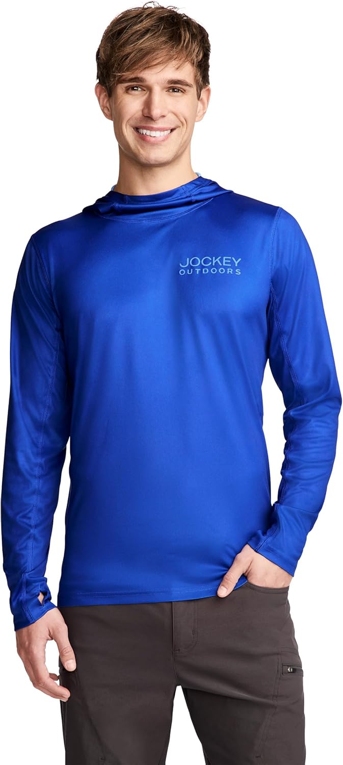 Jockey Outdoors Men's Casualwear Long Sleeve Hooded Sun Shirt