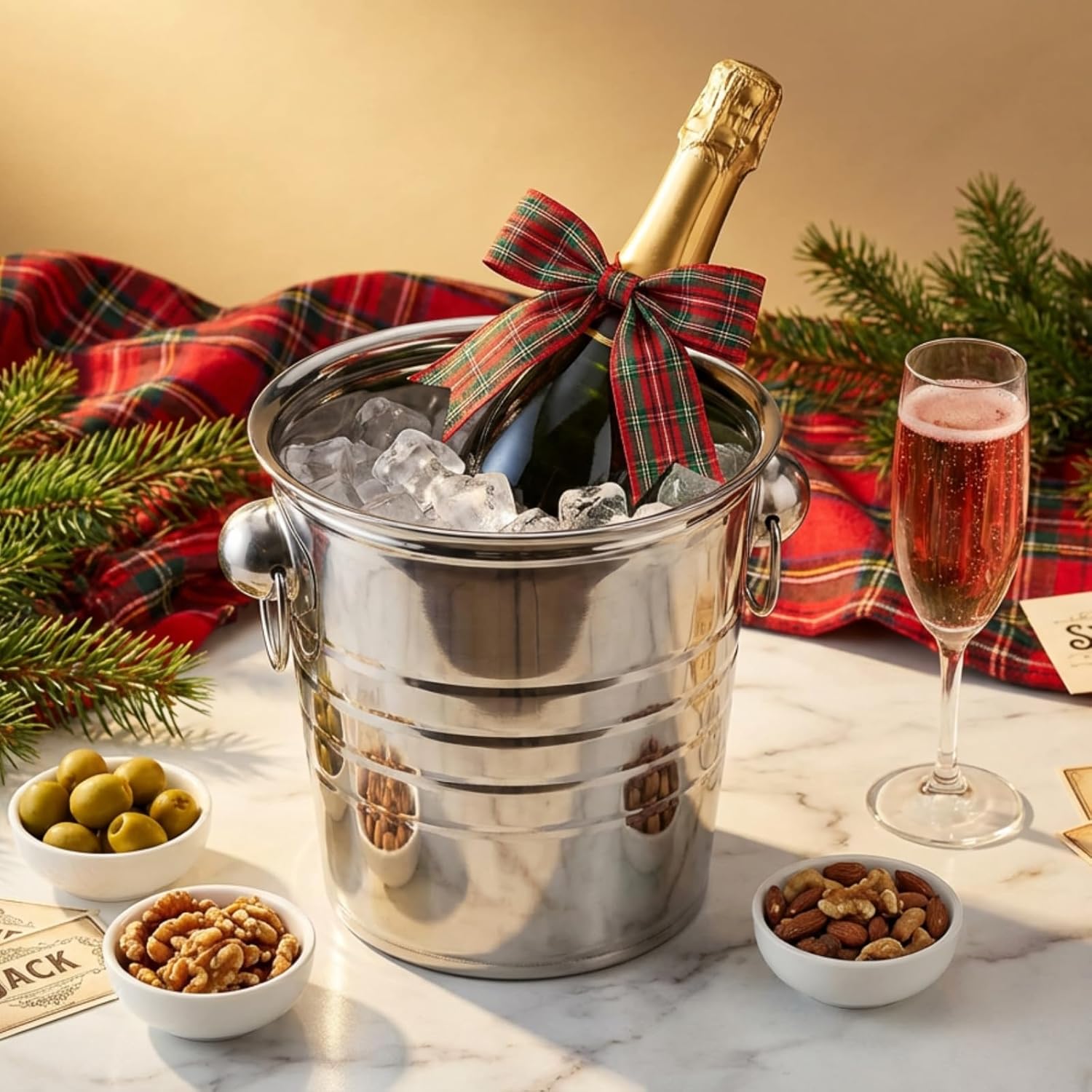 ZENFUN 2 Pack 3 Quart Ice Bucket with Handles, Beverage Tub with Handles, Galvanized Metal Ice Bucket, Drink and Wine Chiller for Bar, Party, BBQ, Great for Indoor and Outdoor Use - Image 7