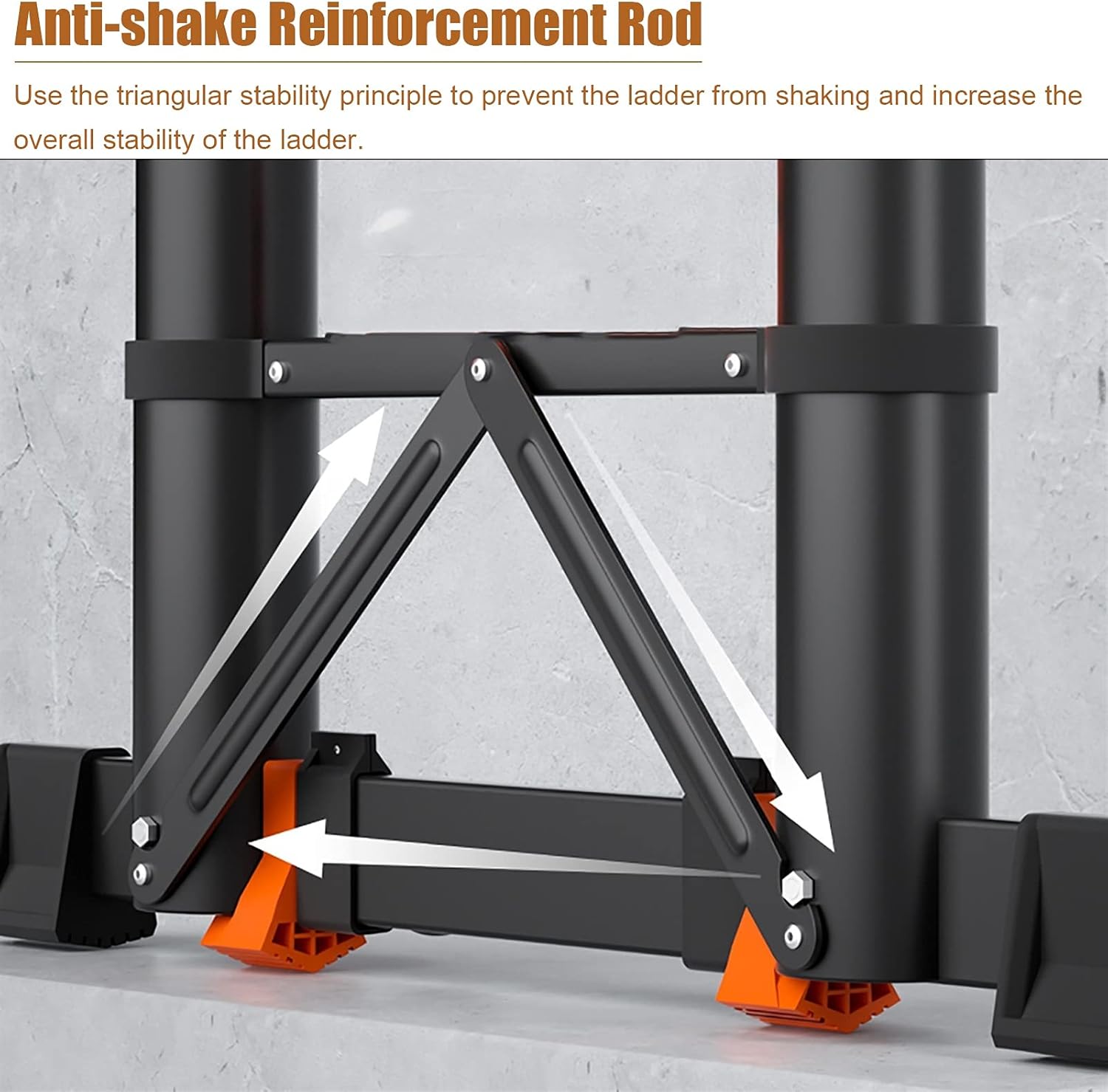 Telescopic Ladder Telescopic Ladders Multi-Purpose Extendable Ladder Telescopic Ladder Telescoping Ladder for 6m/5m/4m/3m RV/Rooftop Tent/Attic, Aluminum Black Extension Telescopic Ladders w