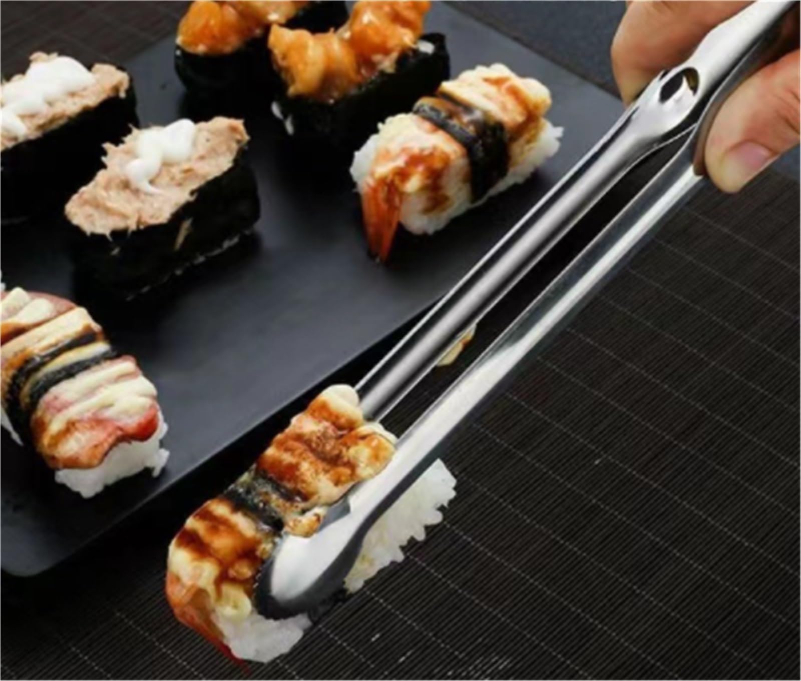 Küchenzange, Grillzange aus Edelstahl, silberfarben, 18–30 cm, for Grillen(30cm)