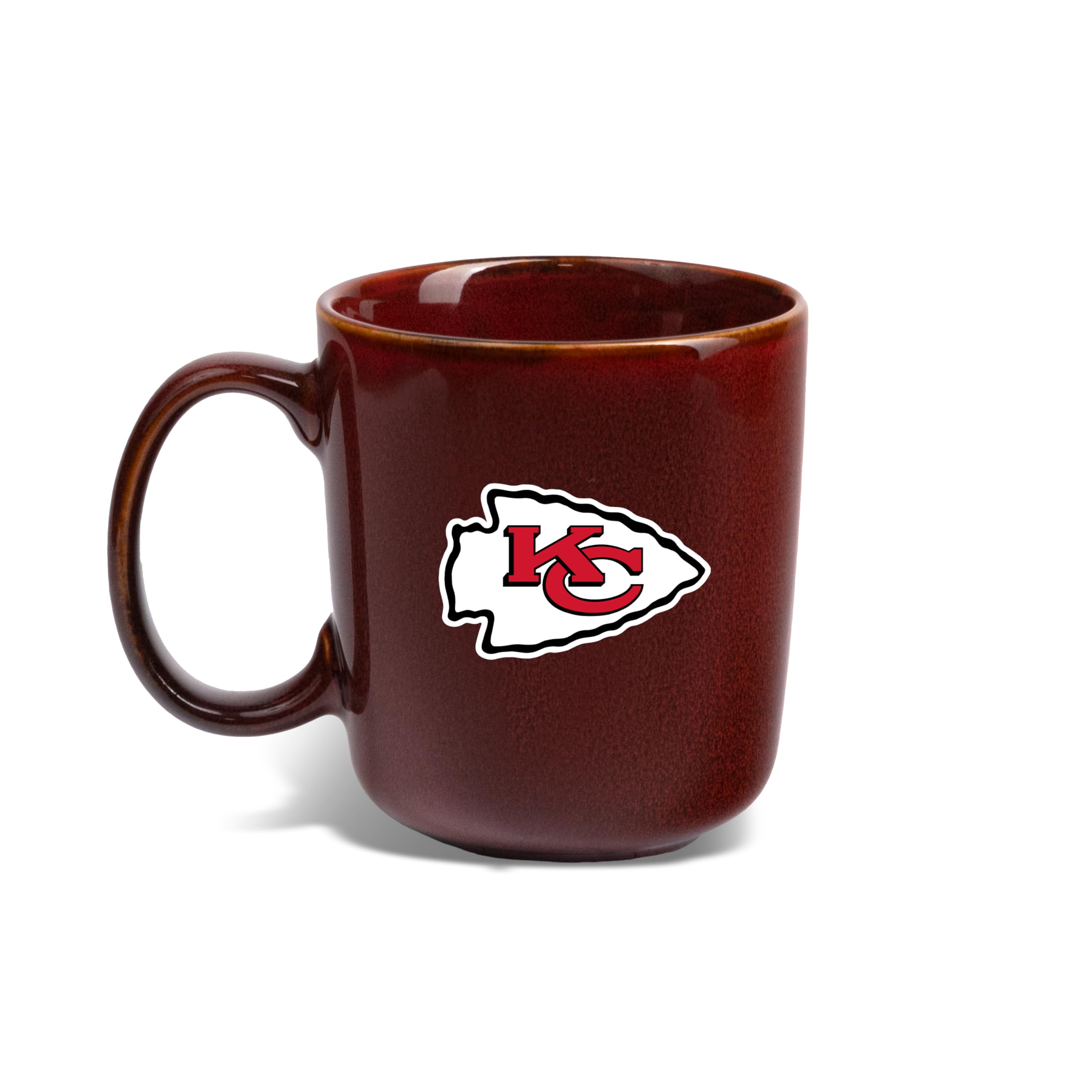 The Memory Company Officially Licensed NFL - Kansas City Chiefs 15oz Artisan Black Rim Mug