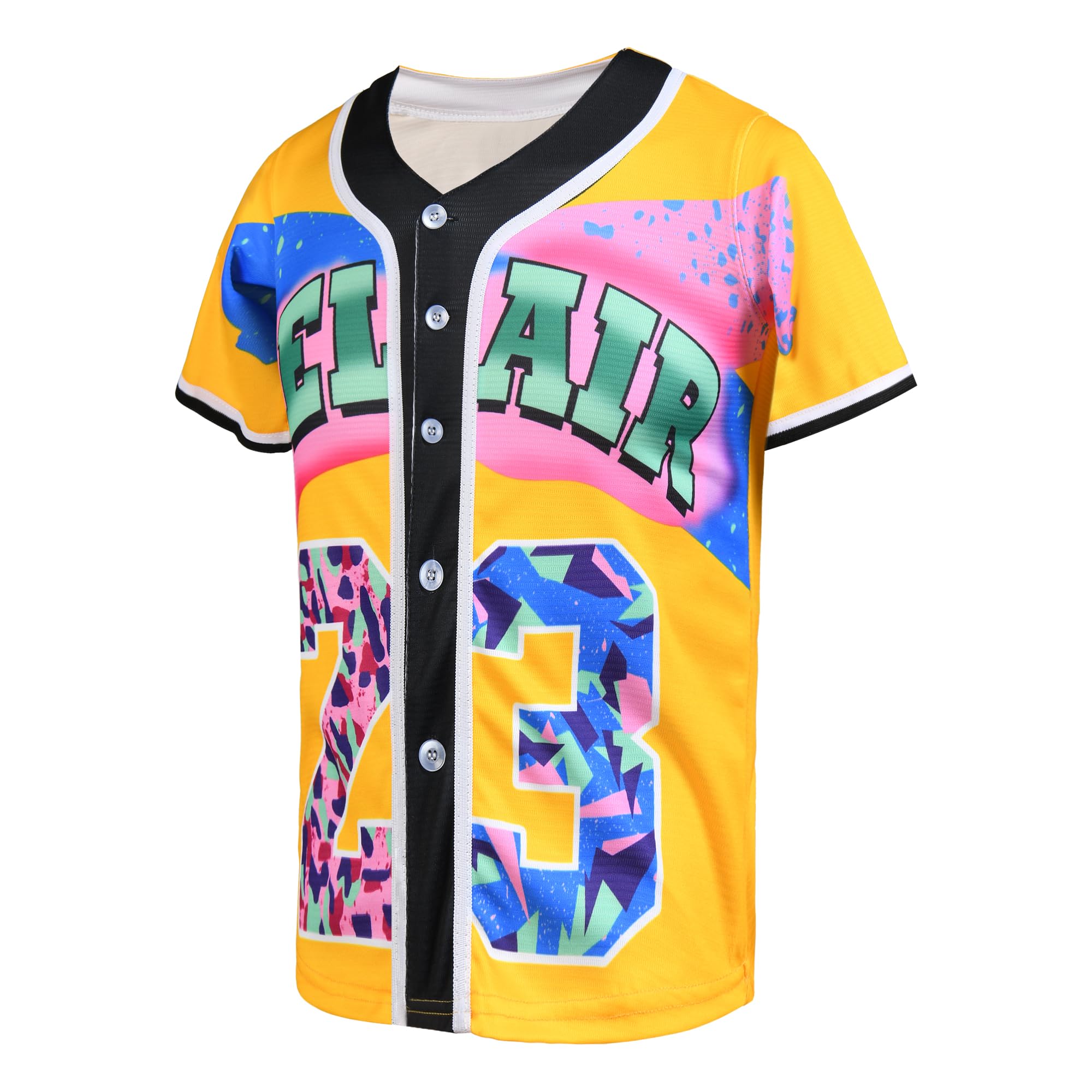 Vilojen Youth Baseball Jersey 90s Outfit for Kids,Unisex Hip Hop Clothing for Party,Bel Air Baseball Jersey for Boys