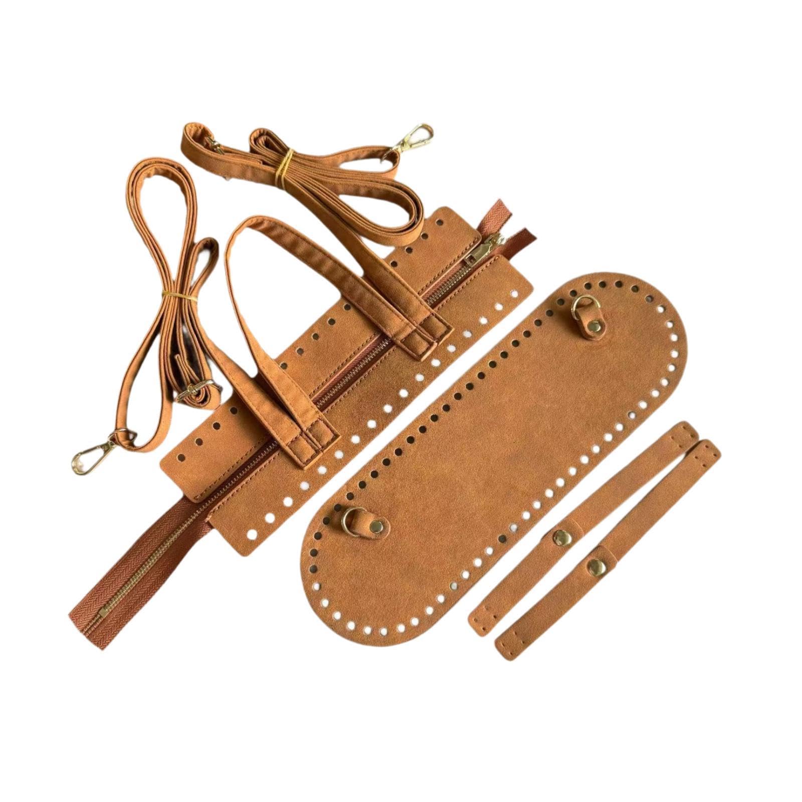 DIY Crochet Bag Making Kits Bottom Base Carry Handle Adjustable Strap Earthy Yellow|Handbag Accessories-image-39