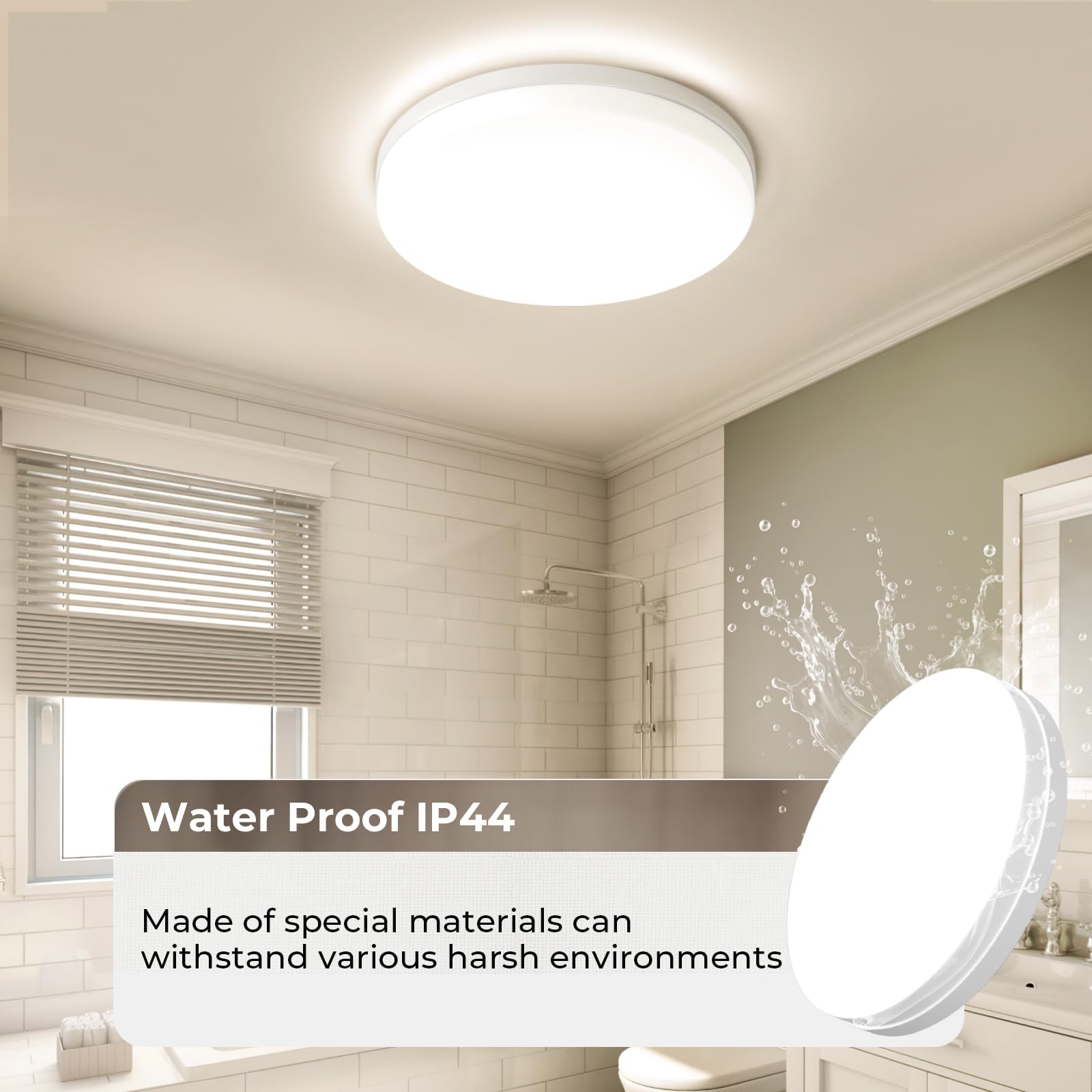 kuwork Round LED Ceiling Light 4000k, Fig. Reaccionario - Image 4