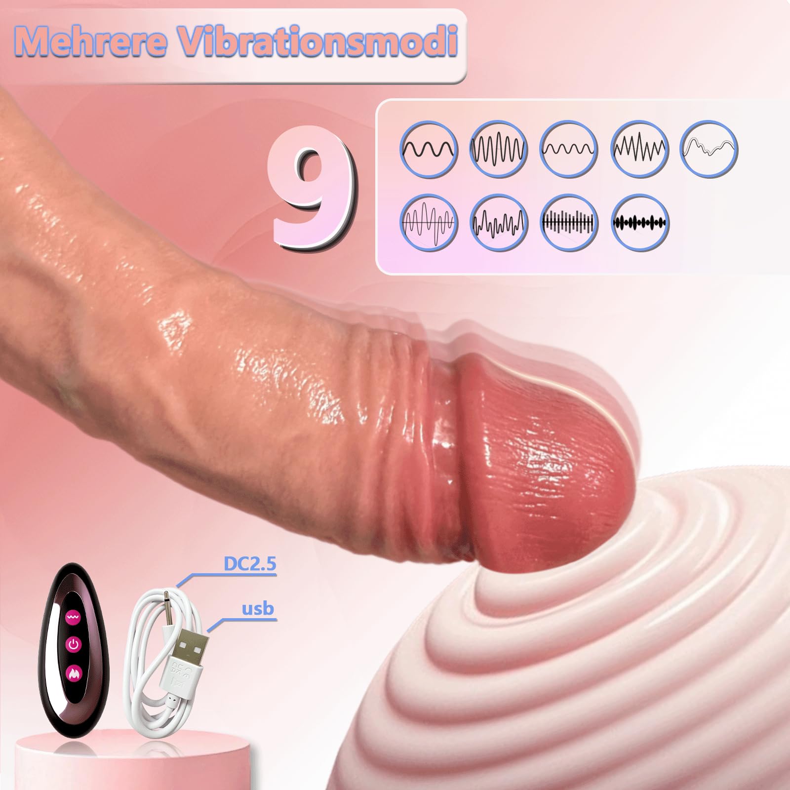 Guaina Pene Vibratore Sex Toy Guaina Fallica in Silicone Realistico Prolunga per il Pene Indossabile Uomo Anello per Testicoli Guaine e Prolunghe Sexytoysys Coppia Donna Telecomando, Color carne