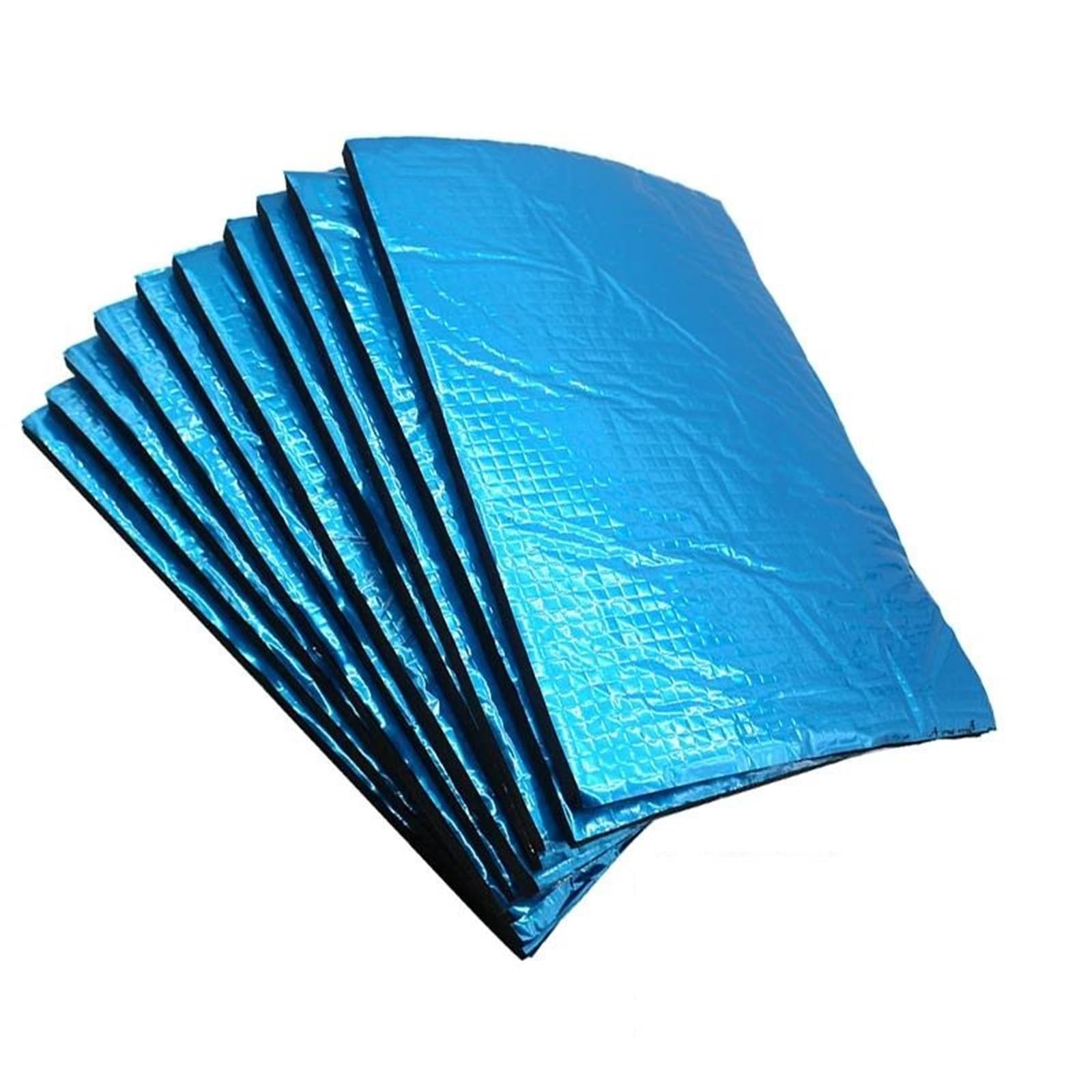 Sound Mat 10pcs 25cm*18cm Sound Deadener Heat Insulation Mat Car Sound Proofing Deadening Insulation Hood Insulation Thickness 5mm(10pcs Blue)