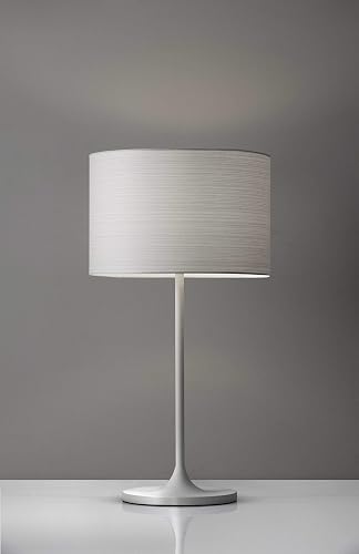 HomeRoots White On White Metal Table Lamp