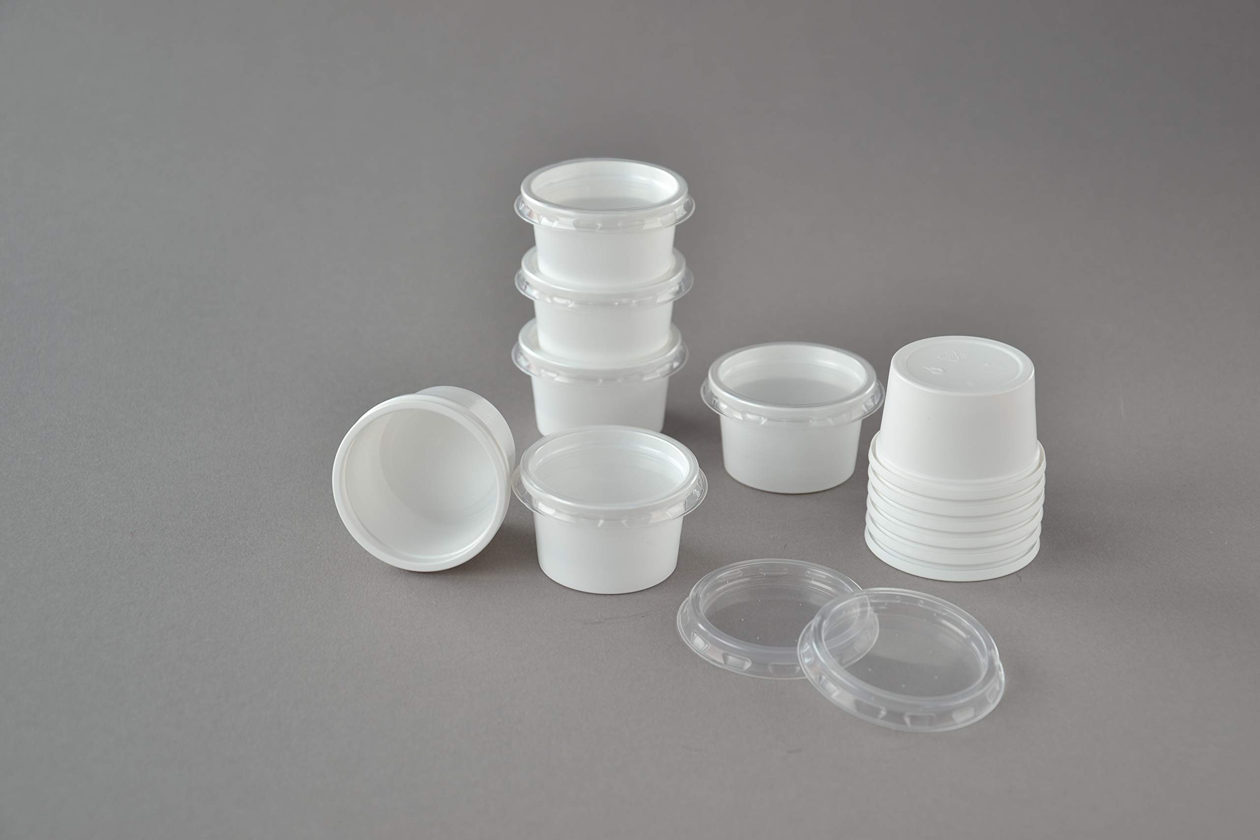 Dressingbecher, Dipbecher braun + Deckel 90 ml Portionsbecher (500 Stk