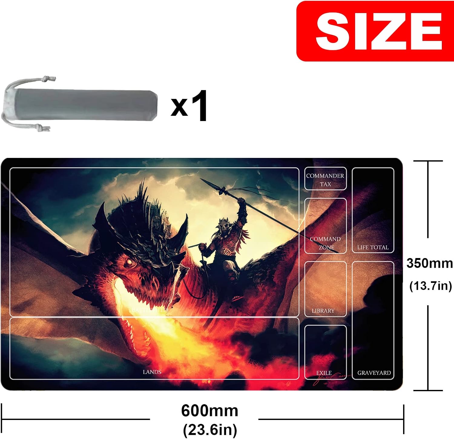 TCG playmat Table Mats Size 70X40 cm Mousepad Compatible for MTG RPG CCG Trading Card Game Play mats Original Play Mat Art Designs & Accessories (12)