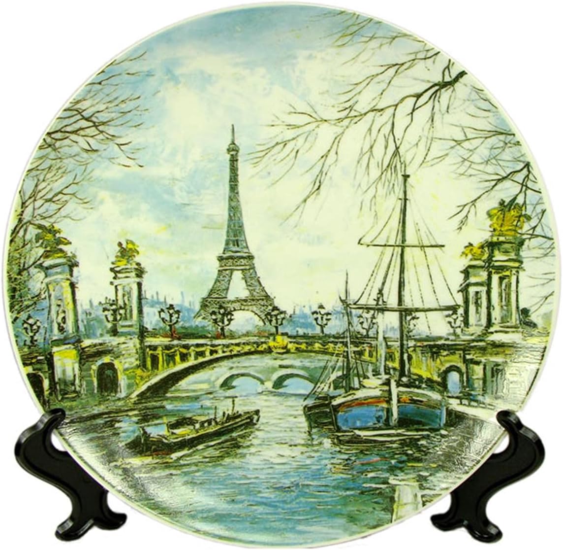 Souvenirs of France - Large Eiffel Tower Plate