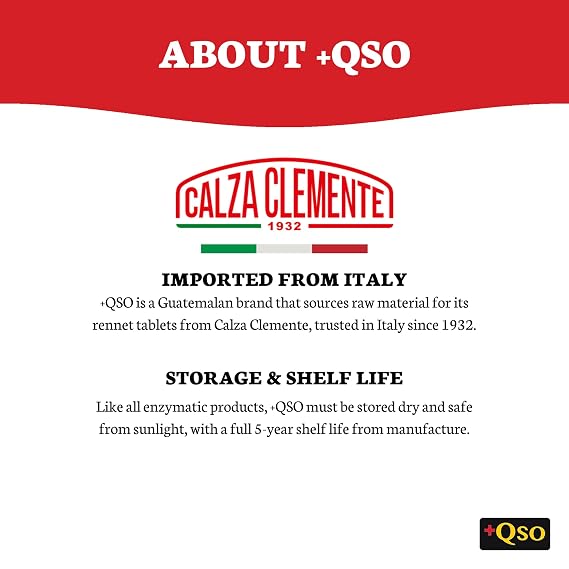 +QSO Vegetable Rennet Tablets, Strip of 10