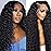 FIRIEYA 13x6 Deep Wave Lace Front Wigs Human Hair 200 Density HD Full Lace Frontal Wigs for Women Deep Curly Glueless Wig Human Hair Pre Plucked 18 Inch