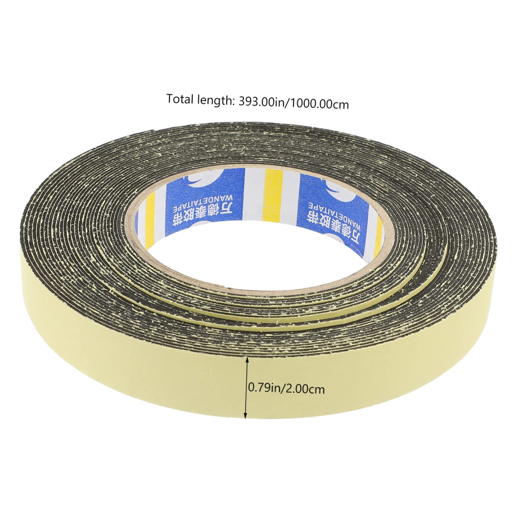 Garneck 2 Rolls Sponge Tape Sound Proofing Proof Door Noise Blocker Acoustic Foam Door Slamming Noise Reduction Window Sealant Noise Cover Soundproof Outdoor Sealing Seal Strip Black