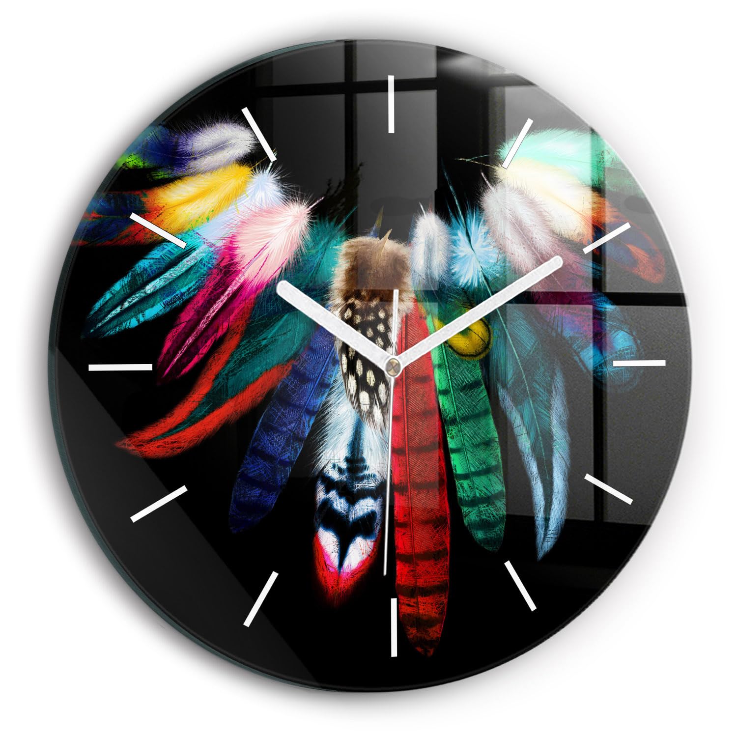 Horloge en verre qualité supérieure Wallfluent au style élégant