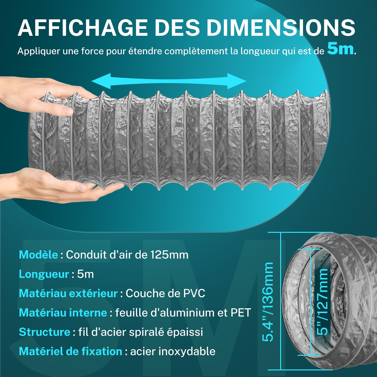 Colliers De Serrage Inox 150mm - Lot De 2 - Pour Tuyaux VMC/Hotte