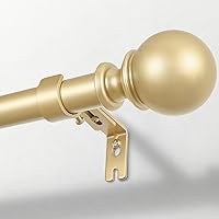 Vista 14 de Zeerobee Barras de cortina para ventanas de 120 a 240, barra de cortina negra ajustable de 1 pulgada de alta resistencia, poste de cortina moderno