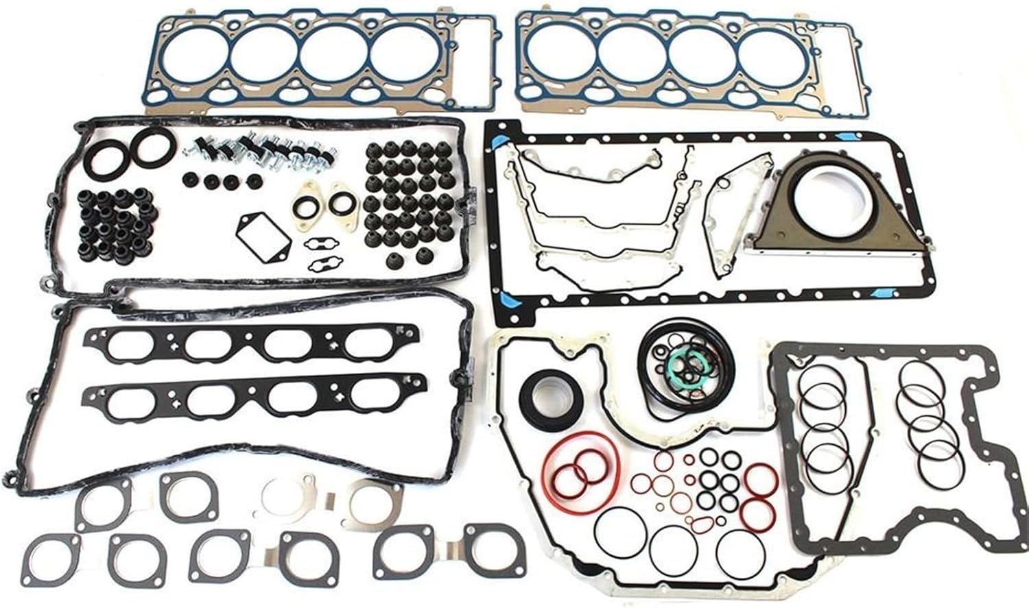 N62B48 4.8L Auto Engine Gasket Seals Overhaul Kit Compatible with BMW 750i X5 550i E63 E65 E66 11127513195 11340029751