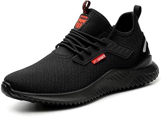 Safety Trainers Men Womens Steel Toe Trainers Lightweight Safety Shoes Breathable Work Trainers Comfortable Work Shoes