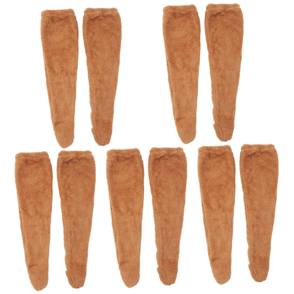 10pcs Cozy Knee Warmers for Elderly Stockings for Home Office and Sleeping Unisex Fleece Leg Covers for Cold