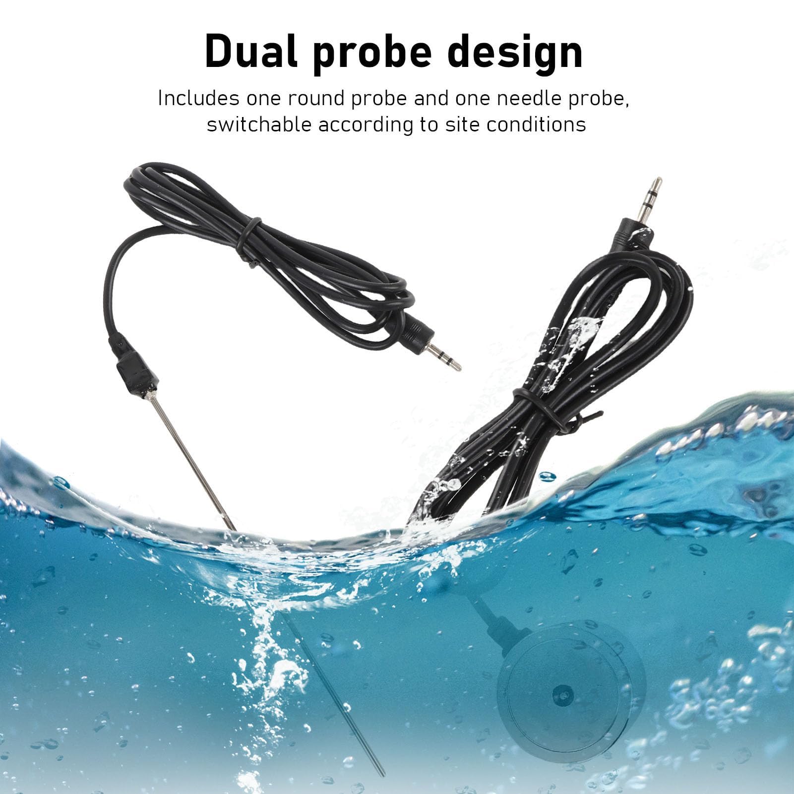 Tbest Detector de Fuga de Agua, USB Recargable de la Tubería Subterránea de Agua Subterránea Monitor de Dispositivo de Escucha para la Construcción del Sitio Fontanería