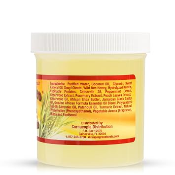 SuperGro Hair Gel Extra Hold with Black Castor Oil, Biotin & Keratin Edge Control for Braiding, Locking, Twisting & Retwisting Natural Styling Gel for All Hair Types, 16 oz