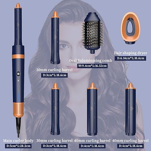 Miniatura 8 de JOYOURS Cepillo secador de pelo iónico, sistema de peinado y secado de aire, potente secador de pelo 6 en 1 y multiestilizador con rizadores de