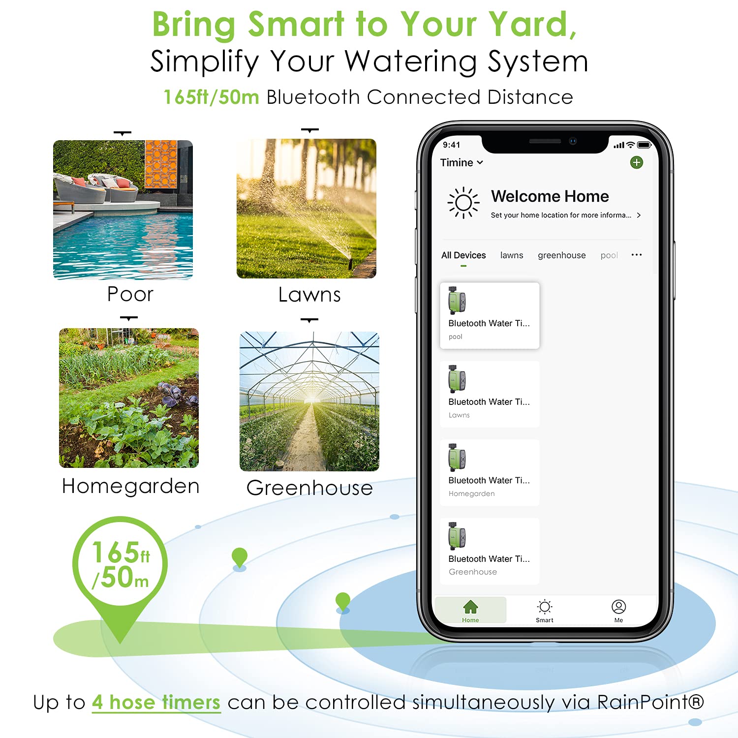 Buy RAINPOINT Sprinkler Timer,Bluetooth Water Timer Programmable Smart