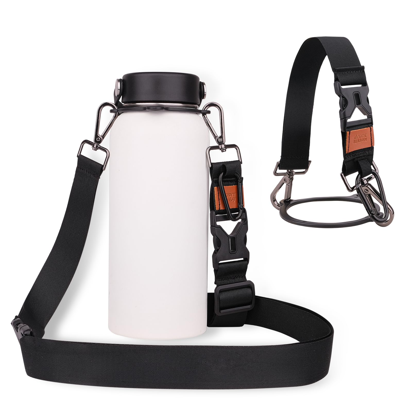 WK IEASON New Water Bottle Handle Shoulder Strap Carrier Holder for Stanley Tumbler 30-40OZ Hydro Flask Wide Mouth 12oz-64oz