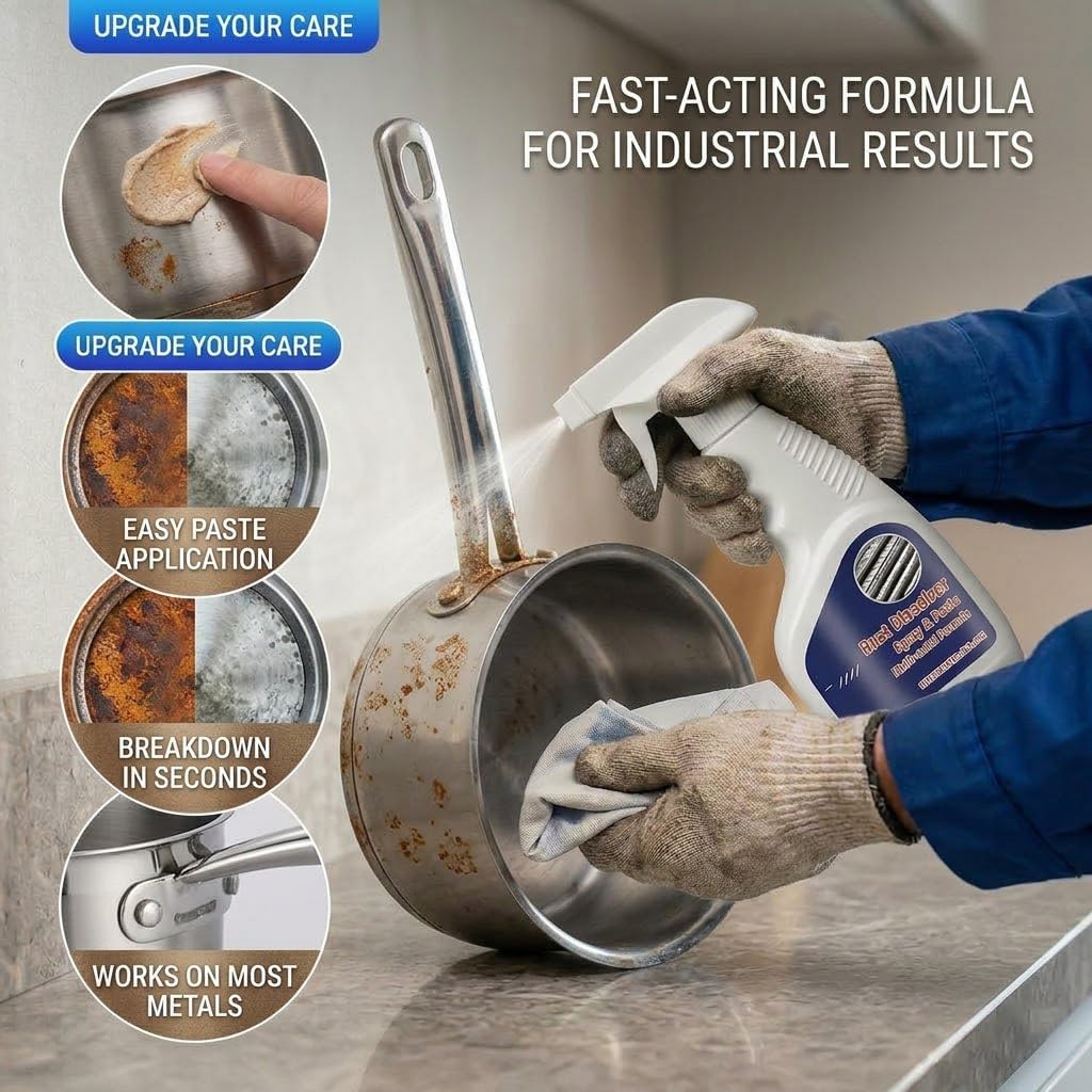 Rust Remover Spray for Metal, Heavy Duty Cleaner, Fast Acting, For Stainless Steel and Automotive Parts