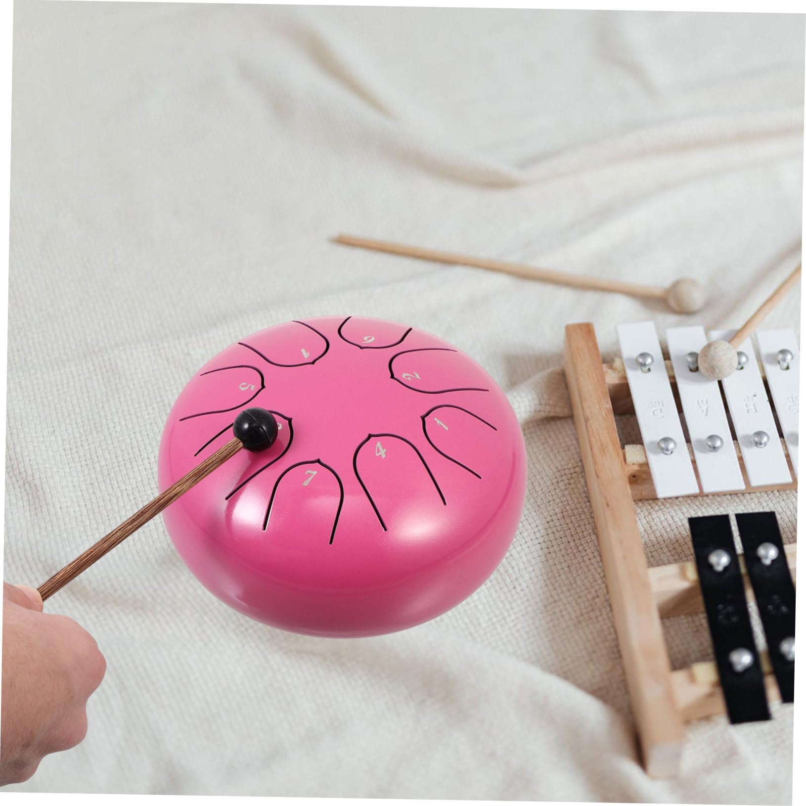 FUNOMOCYA 6 Inch Steel Ethereal Drum Beautiful Sound Waves Ideal for Yoga and Relief