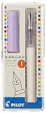 PILOT Kakuno Fountain Pen, White/Purple Barrel, Fine Nib – view 1
