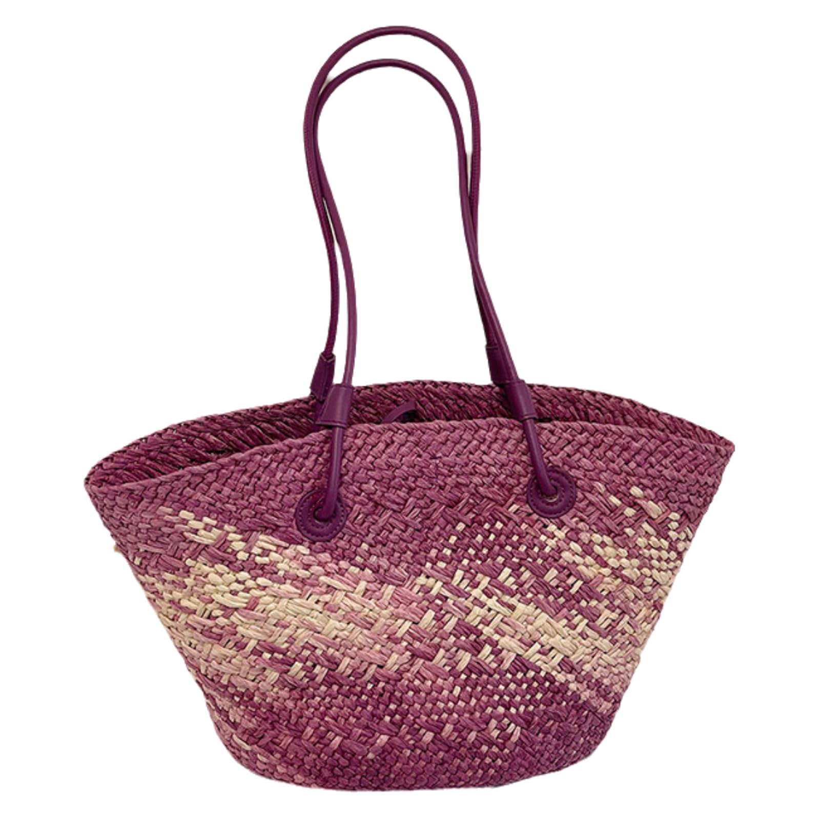 Sacs à Main en rotin for Femmes,Sac de plages tressé Fait Main pour Femme,Sac à Main Paille Tissée Vintage,Sac Cabas de plages en Paille tressée,Léger,pour Plages Pique- et Shopping