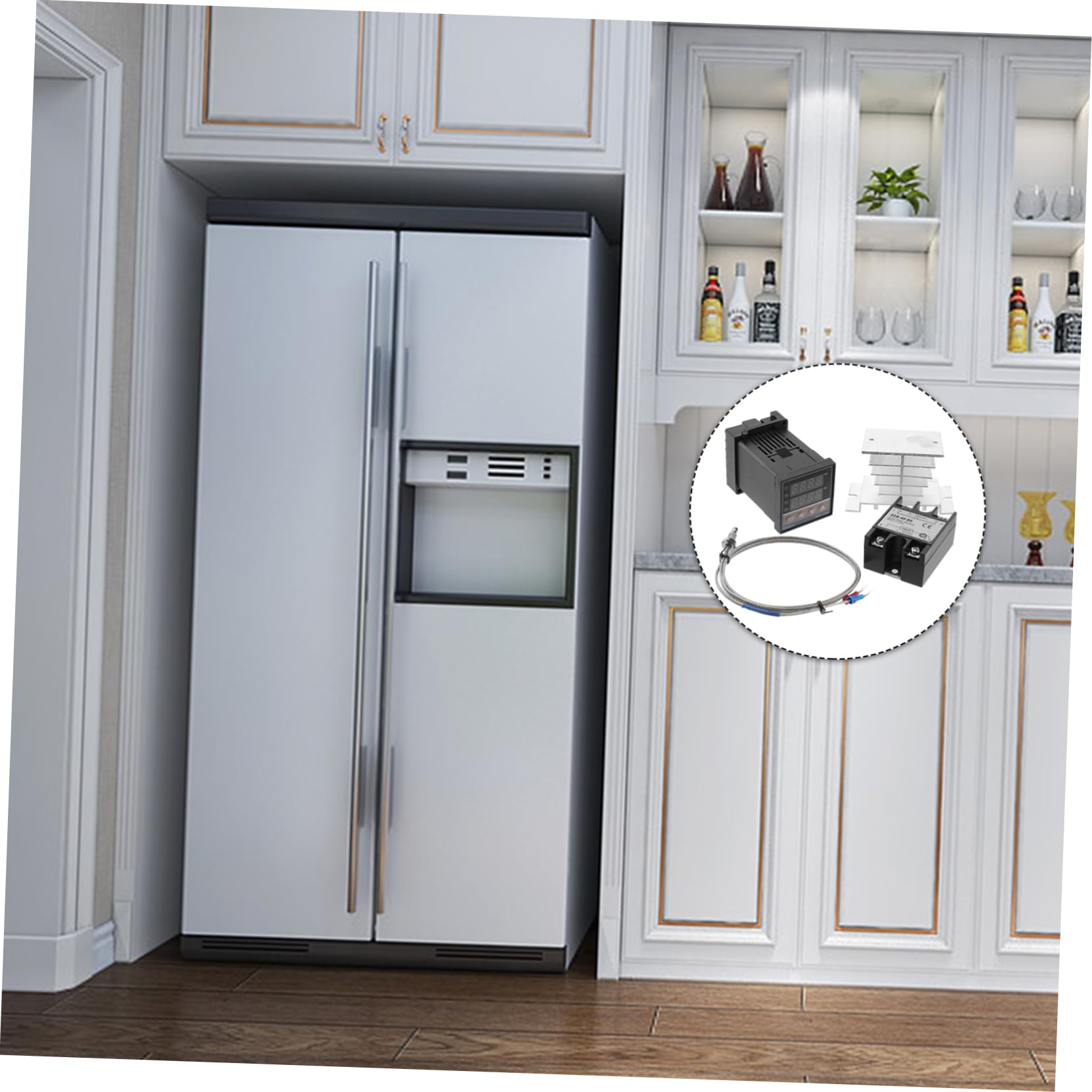 Alipis 4Pcs Digital Thermostat Controller with SSR Output K Type Thermocouple Sensor for Accurate Measurement Suitable for Various Control Applications