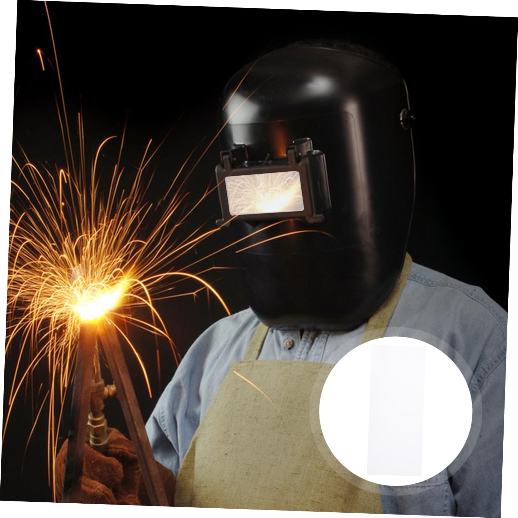 Alipis 100piezas Vidrio Transparente Para Casco De Soldadura Lente De Protección Para Soldador Accesorio De Repuesto Para Casco De Soldadura Para Equipo De