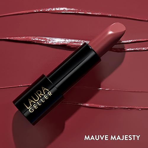 Miniatura 5 de LAURA GELLER NEW YORK Lápiz labial clásico moderno, Mauve Majesty, color ultra rico, lujoso y ligero, acabado crema