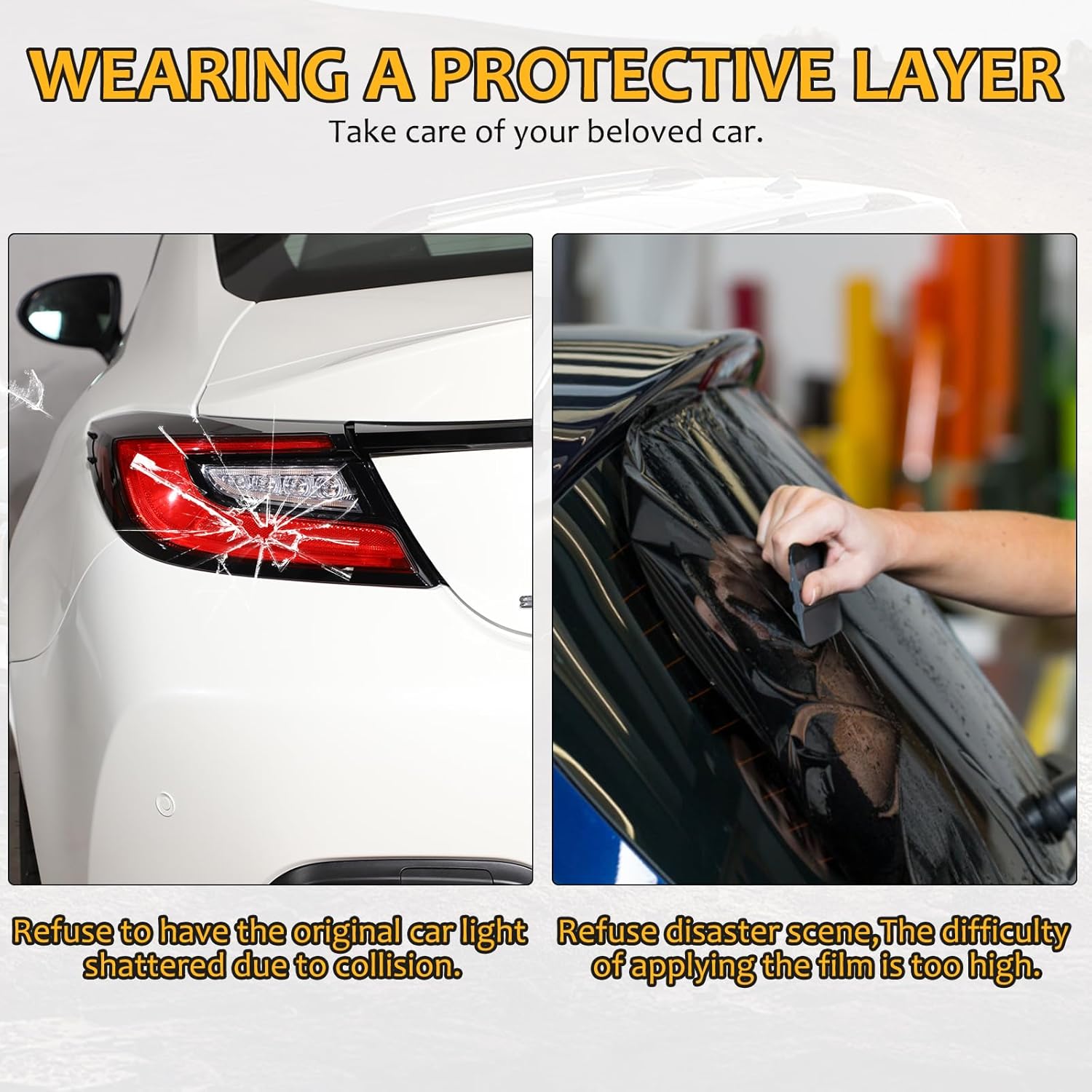 Sekhyna Car Tail Light Lamp Smoked Black Protection Cover Trim ABS 4PCS Compatible with Toyot@ 86 GR86 Subaru BRZ ZD8 2022-2025 Car Rear Brake Light Cover Trim Accessories