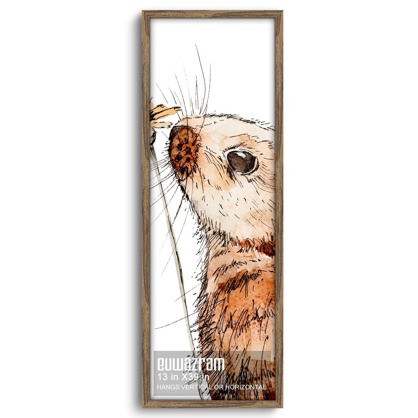 EUWAZRAM Rustic Walnut 13x39 Frame
