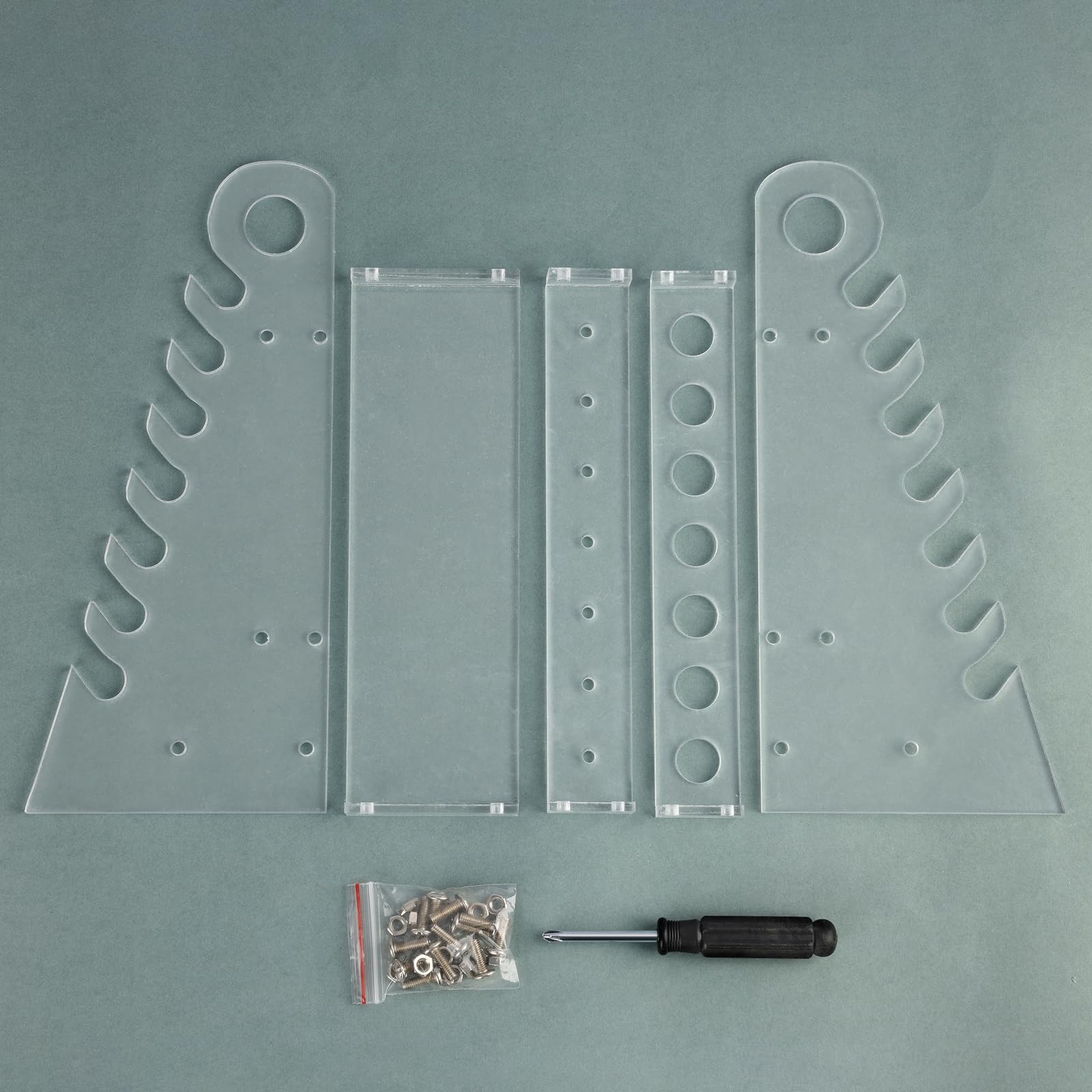 Stonylab Rack de Pipetas Laboratorio, Soporte Desmontable Plexiglás para Pipetas con Agujero de 1,5 cm