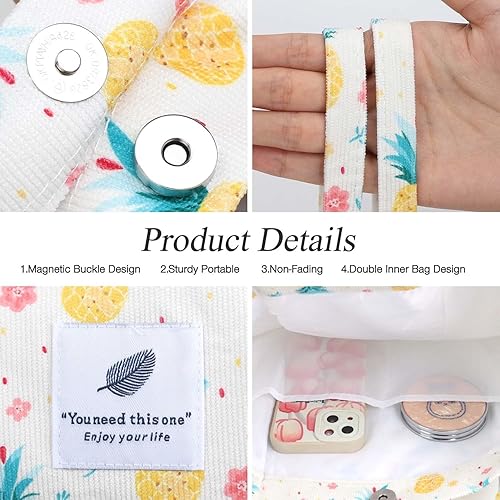 Vista 77 de Tote - Bolsa de hombro reutilizable de pana de gran capacidad con bolsillos interiores para mujeres y niñas Rayas