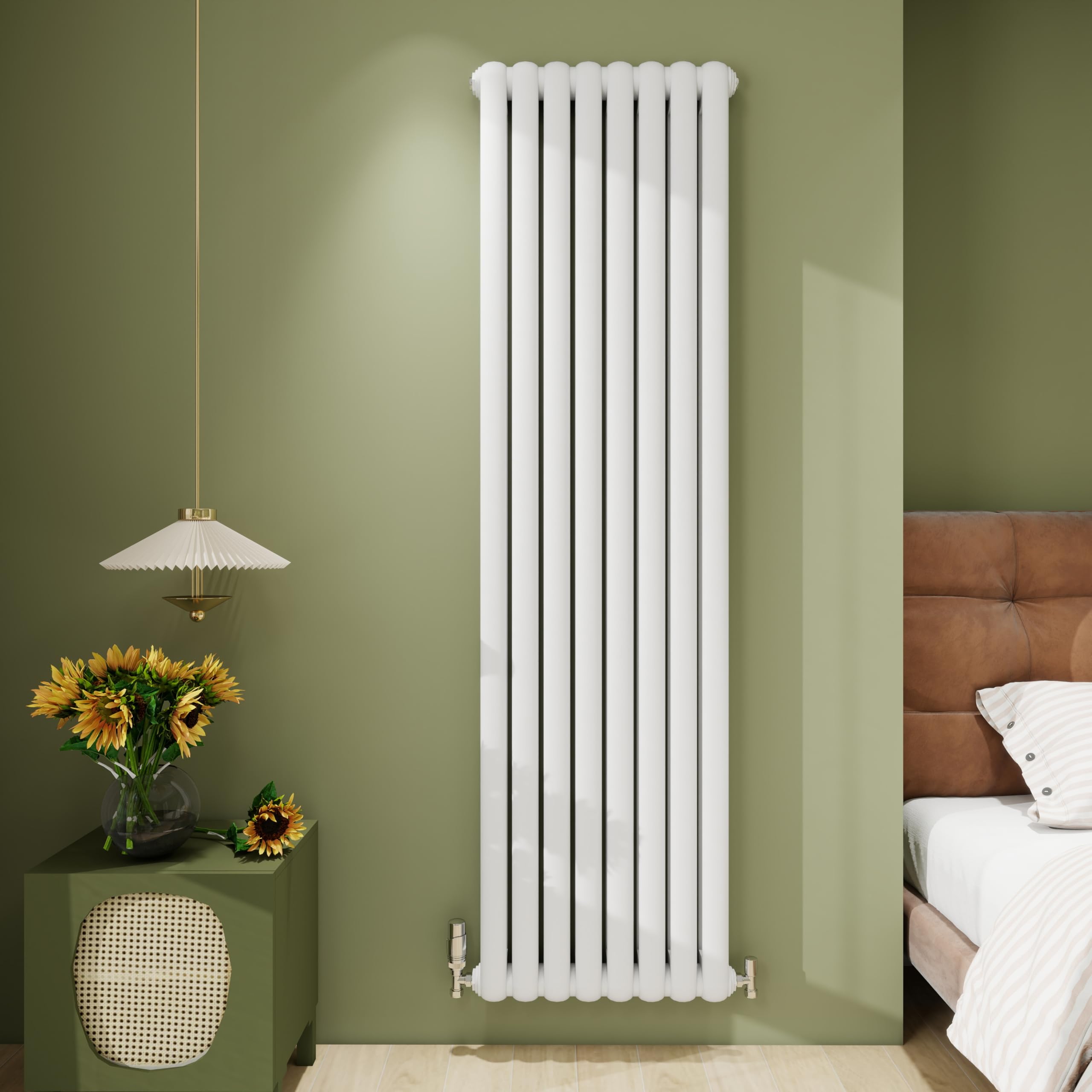 Biubiubath 2 Column Vertical Designer Radiator 1800x504mm - White