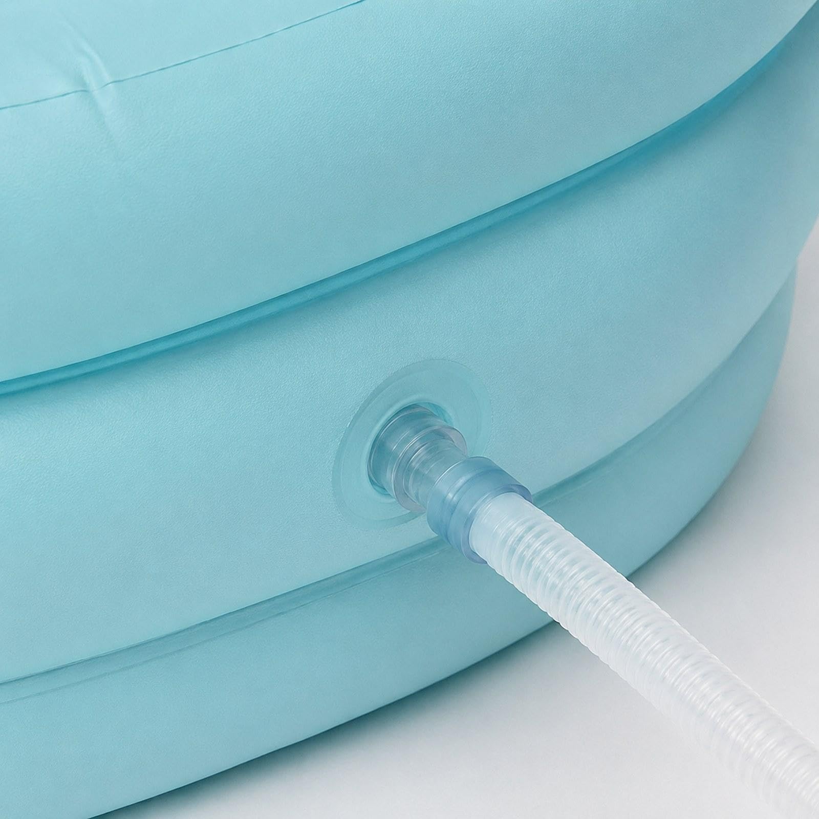 LOVIVER Bañera inflable tipo cama, bañera ducha, cómoda, multiusos, plegable PVC, para el hogar, inflado y desinflado rápido, cabecera, Cielo Azul