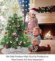 Vista 2 de ShinyBeauty - Falda de árbol de Navidad bordada y con lentejuelas de 24.0 pulgadas, falda de árbol de Navidad de poliéster para decoración de Navidad