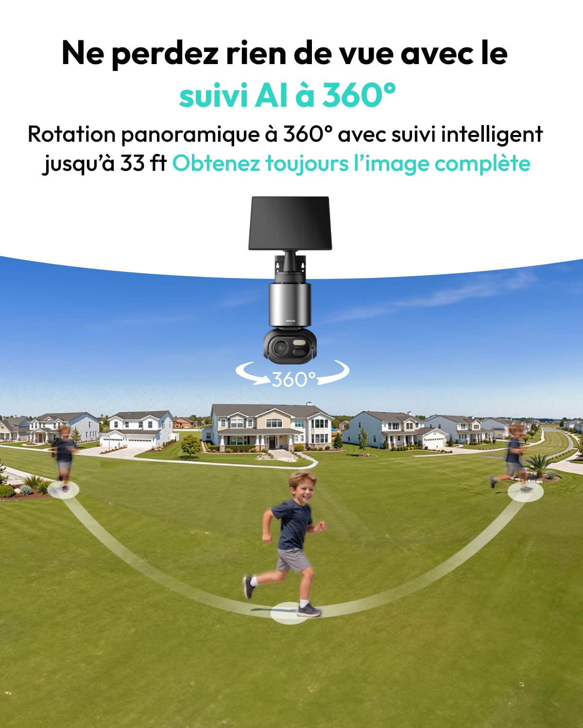 BOTSLAB 4K 8MP Camera Surveillance Exterieure sans Fil, 4 Cam-Kit