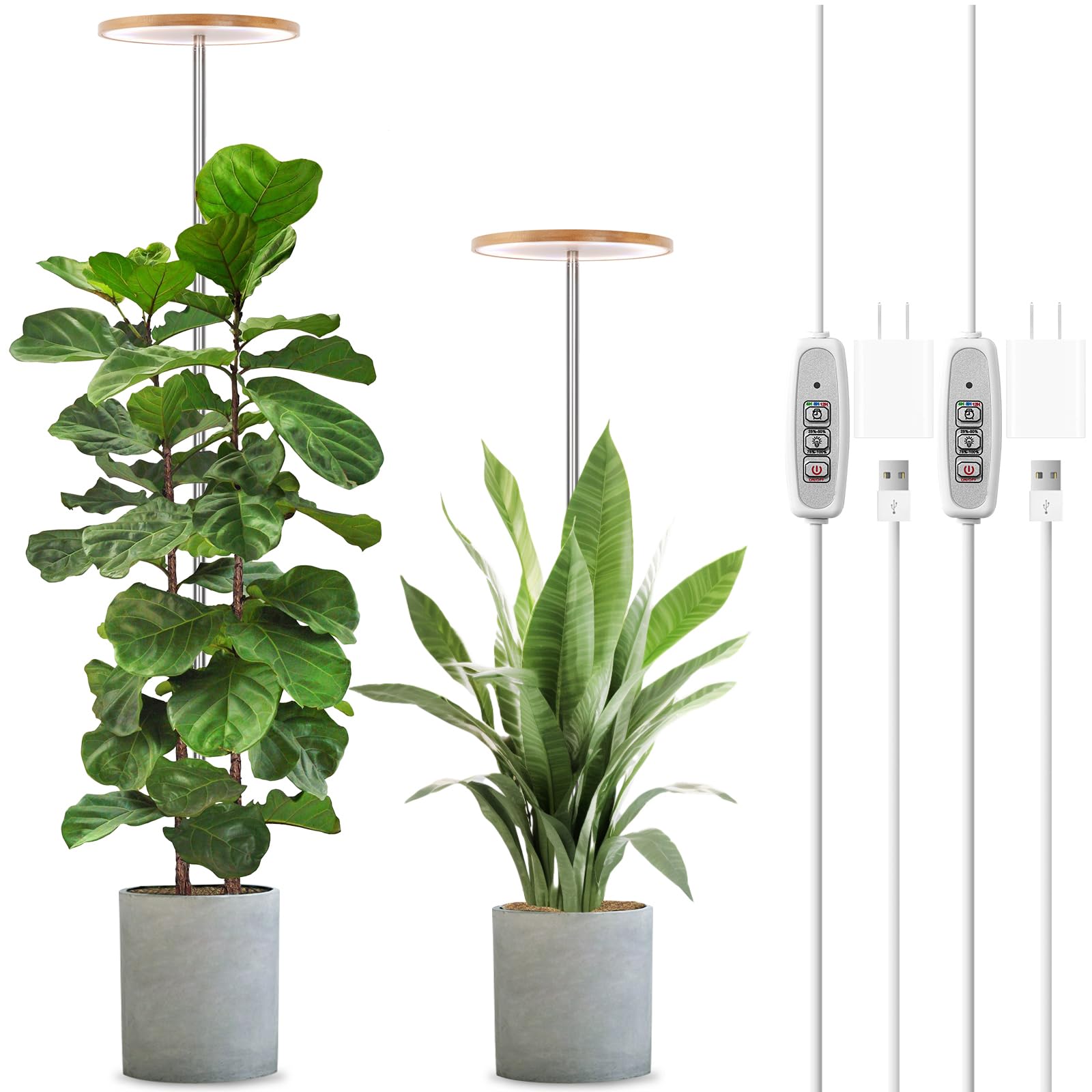 Amazon.com : LORDEM Bamboo Grow Light for Indoor Plants, Full