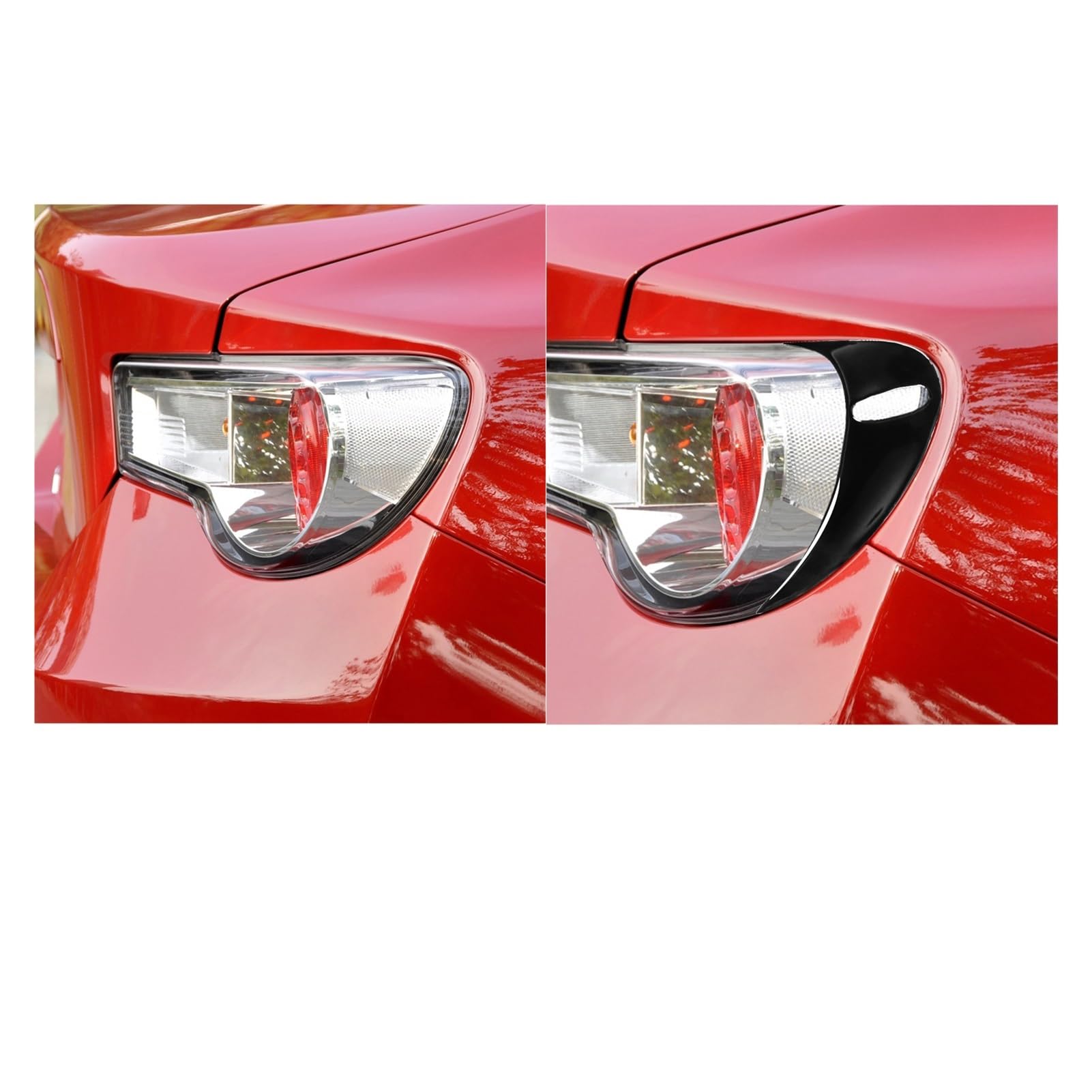 per Toyota GT86 2013-2020 2 Pezzi Nero Lucido Copertura Palpebra fanale Posteriore Adesivi di Finitura Accessori Tuning Auto Styling Palpebre fari