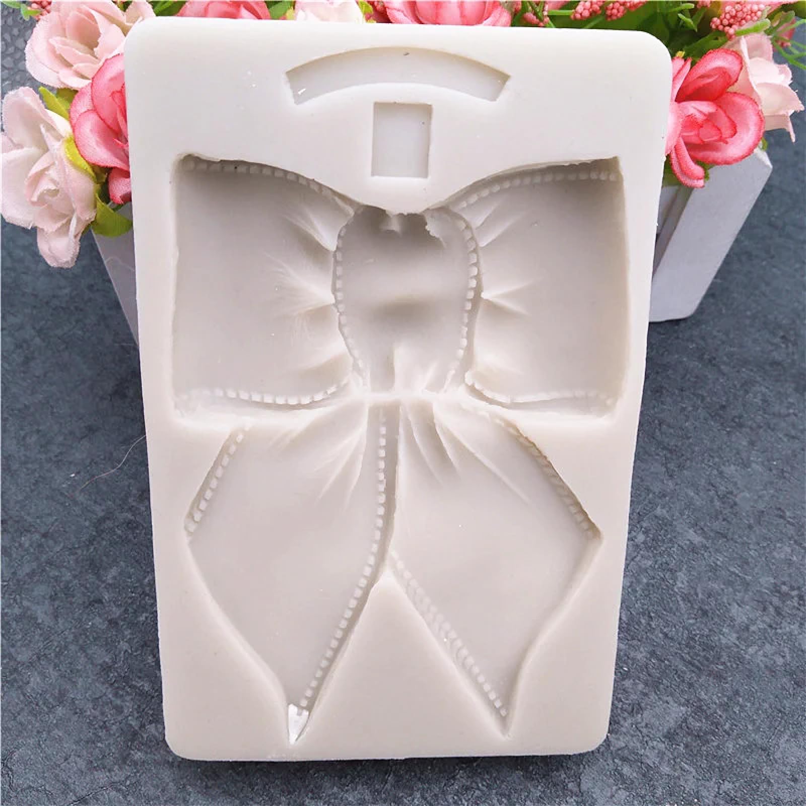 Molde de silicona para hacer fondant, 13,5 x 8,8 x 1,7 cm, moldes de silicona para fondant, molde de resina suave para decoración de pasteles, accesorios de cocina, herramientas para hornear