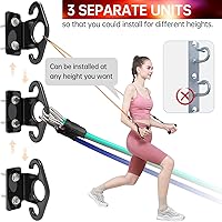 Vista 5 de Resistance Band Wall Anchors, Wall Mounted Modular Hooking Platform, Workout Wall Mount Anchor, Training Anchor Mounted Hook Exercise Station for