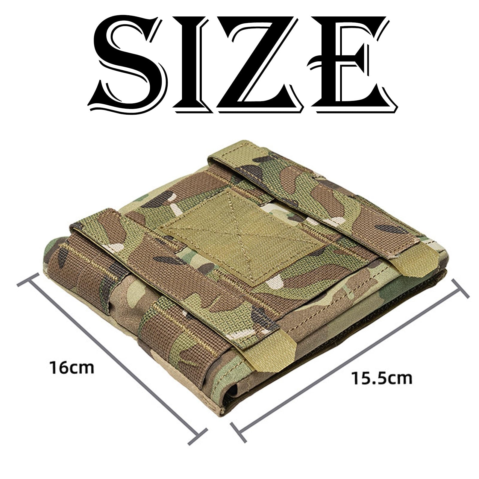 Lot de 2 Poches Latérales Molle, Porte-plaques de Protection pour Gilet Tactique, Pochette Latérale Ajustable pour Équipement Outdoor