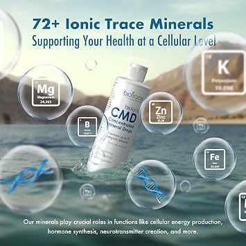 BioTrace Dead Sea Trace Mineral Drops | 72+ Concentrated Trace Minerals, Ionic Liquid Magnesium, Chloride, Potassium | Low Sodium | Energy, Electrolytes, Hydration | 34 Day Supply, 2 fl oz (Pack of 1)