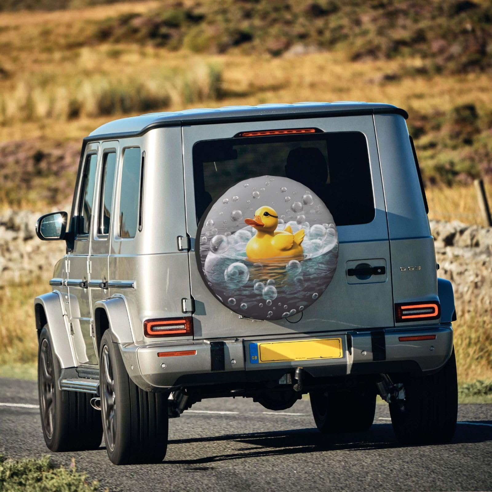 Housse De Pneu Canard Jaune - Protection Universelle Pour Roue De Secours SUV, Camion, Camping-car, 4 Tailles - 10